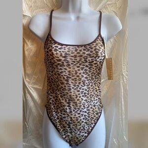 🔥 NWT | Vintage Marilyn Monroe by Warner's Sheer Leopard Print Bodysuit